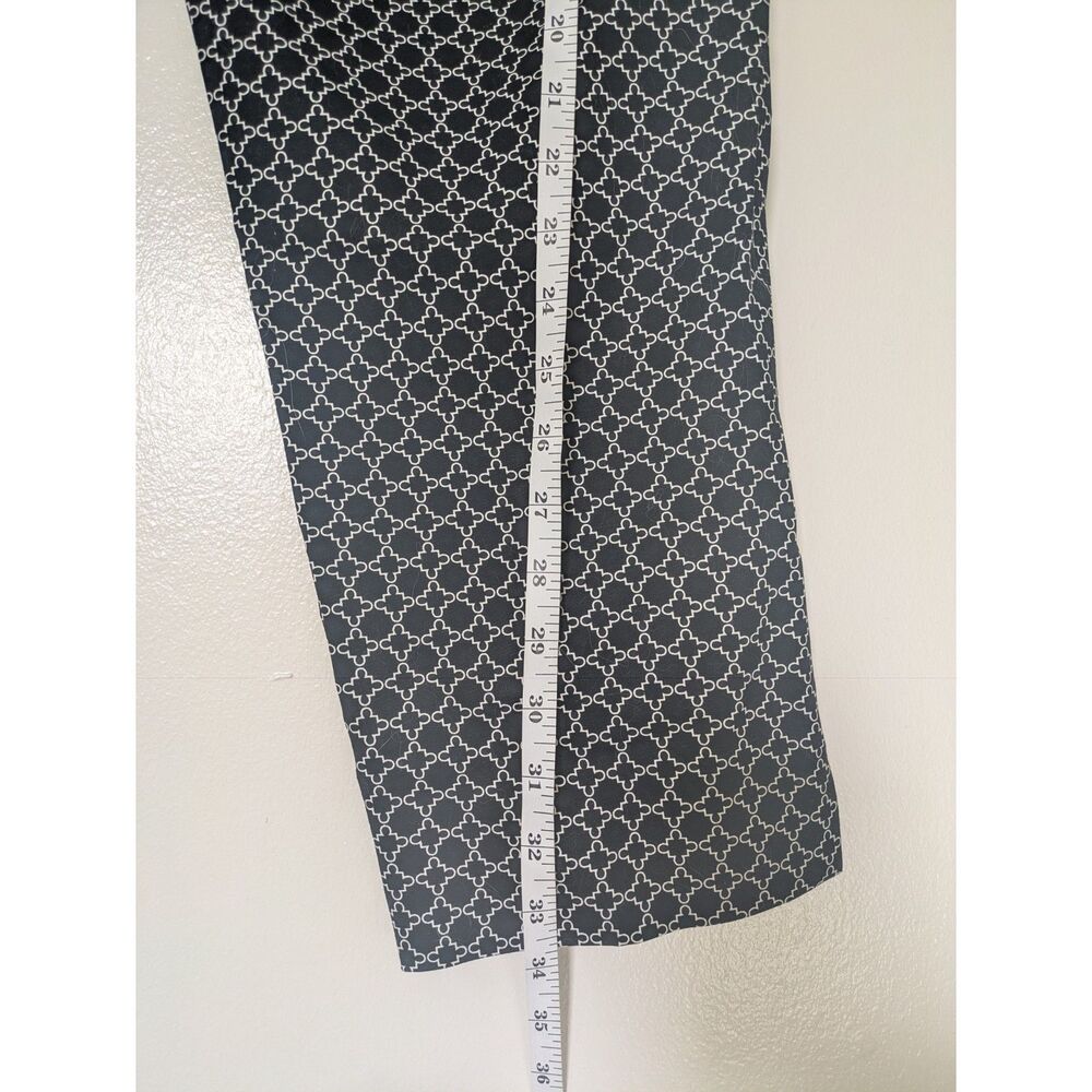 Hilary Radley Trellis Pattern Print Split Hem Capri Pants Sz 10 - Picture 5 of 6
